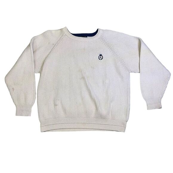 Vintage Chaps Ralph Lauren Knit Sweater Size Medium White Casual - Picture 3 of 9